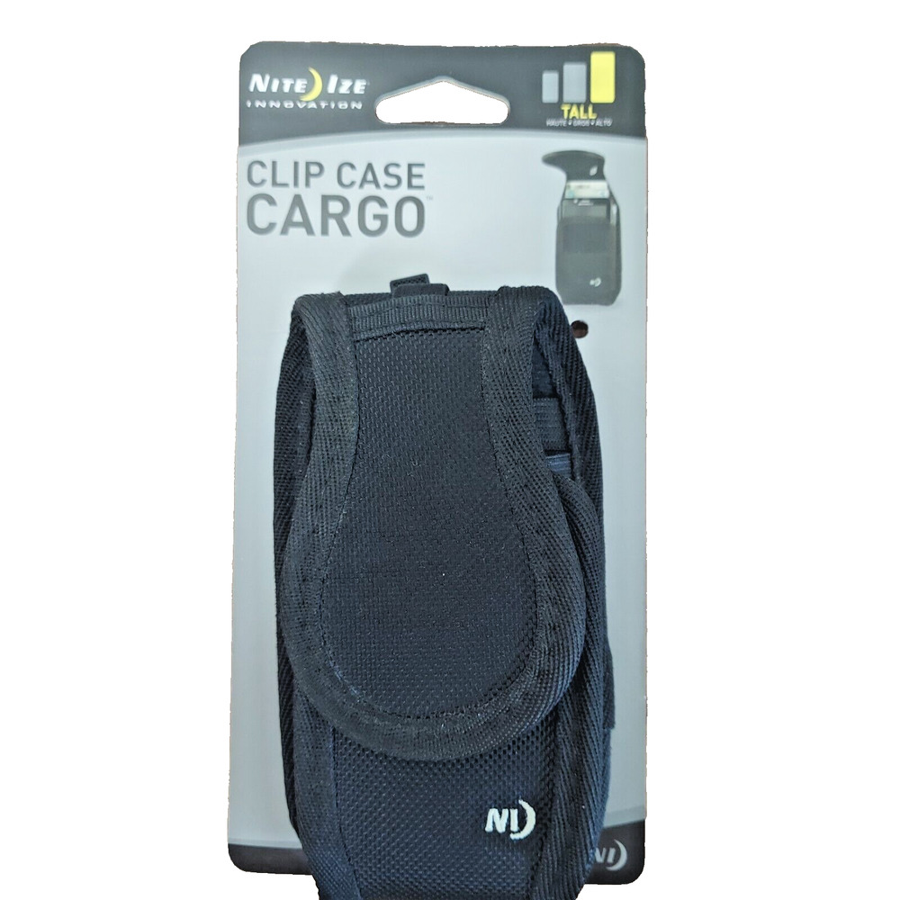 Nite Ize Universal Clip Case Cargo Cell Phone Holder with Belt Clips Tall, Black